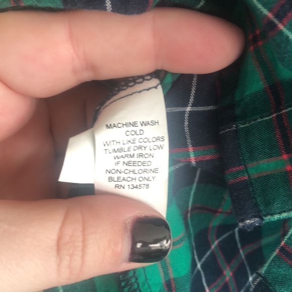 Vineyard Vines Holly Plaid Ruffle Button Down Shirt - Picture 5 of 8